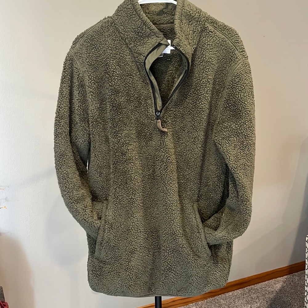 Green Sherpa Pullover